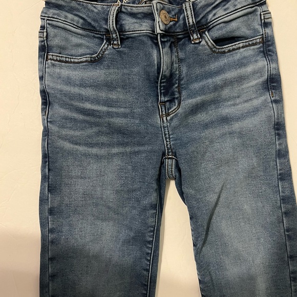 American Eagle Next Level Stretch Distressed Jeans Size 0 Blue Denim Women - Picture 3 of 12